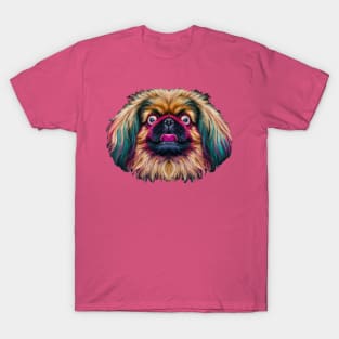 Fluffy Pekingese Bork Art T-Shirt